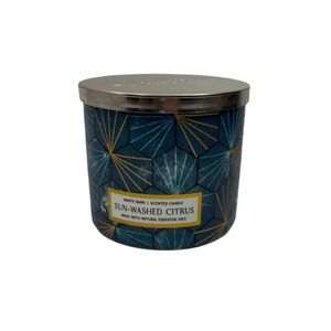 Bath & Body Works White Barn Sun-Washed Citrus 3-Wick Candle 14.5 oz Home Decor